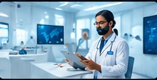AI-generated healthcare website concept