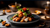 AI-generated restaurant and hospitality website concept